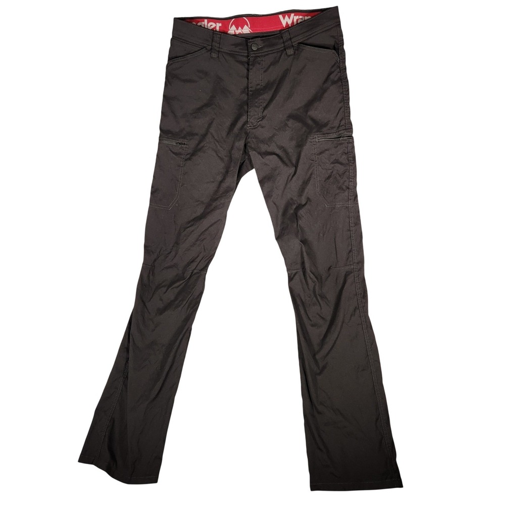 Wrangler Cargo Pants Mens 34x35 Black Excellent ATG Outdoor Hiking Utility